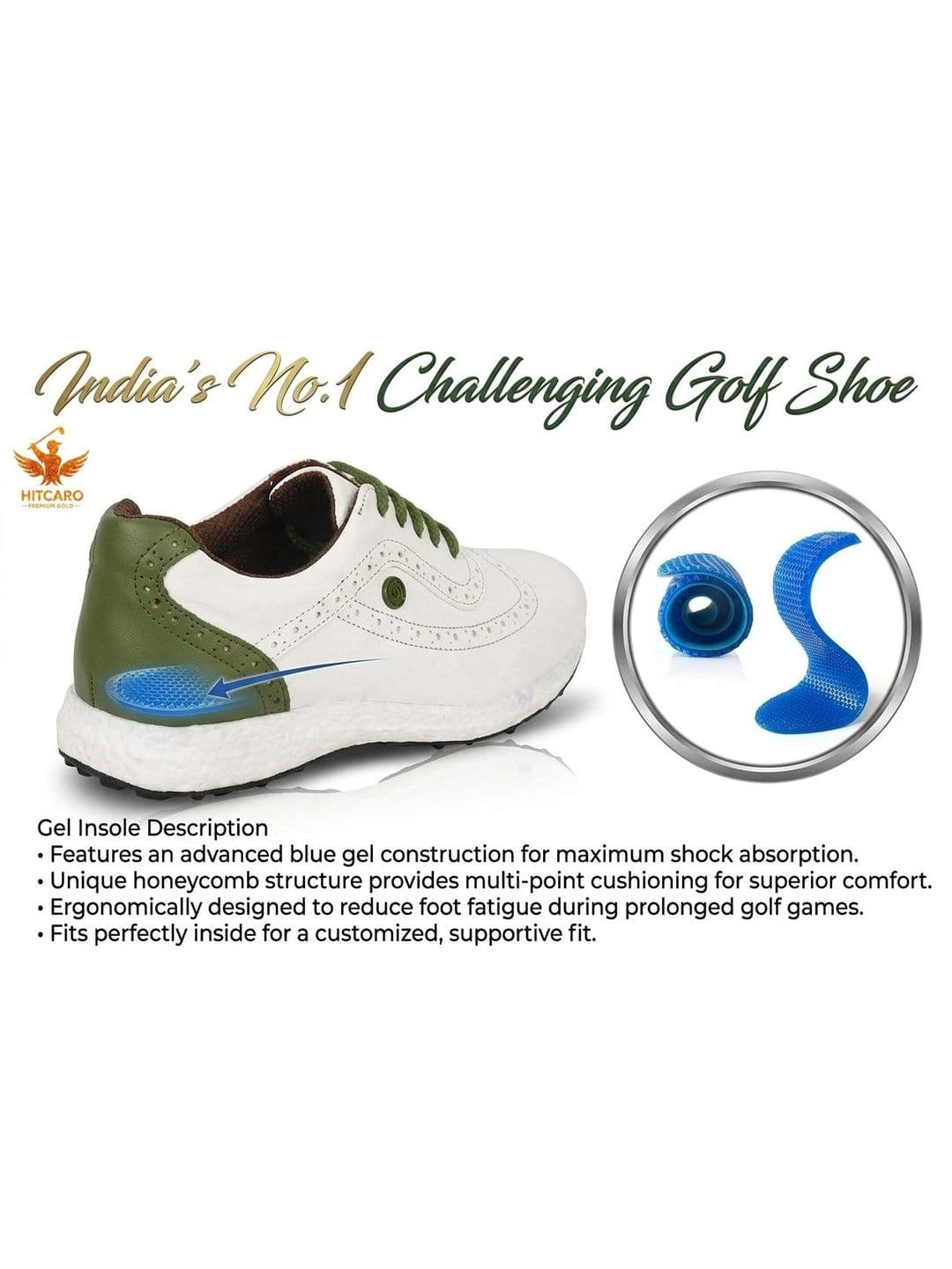 HITCARO Men Leather Golf Shoes thumbnail 3