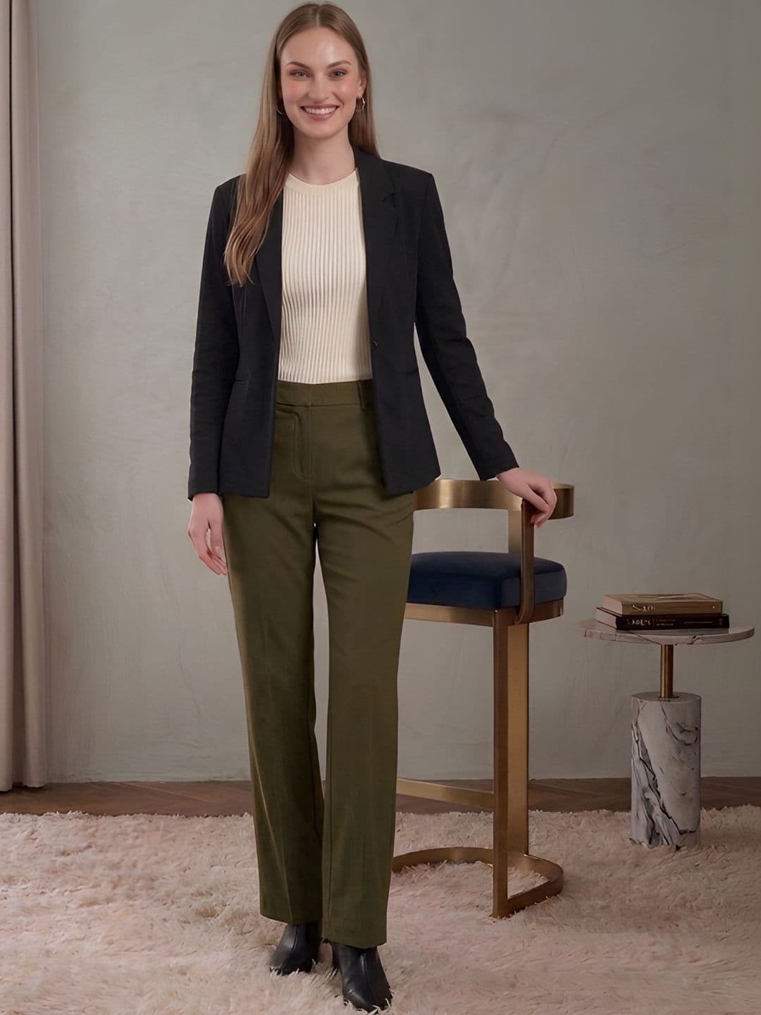 The Roadster Lifestyle Co Notched Lapel Single-Breasted Casual Blazers - view 1