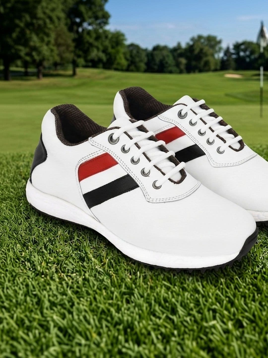 HITCARO Men Leather Golf Non-Marking Shoes thumbnail 5