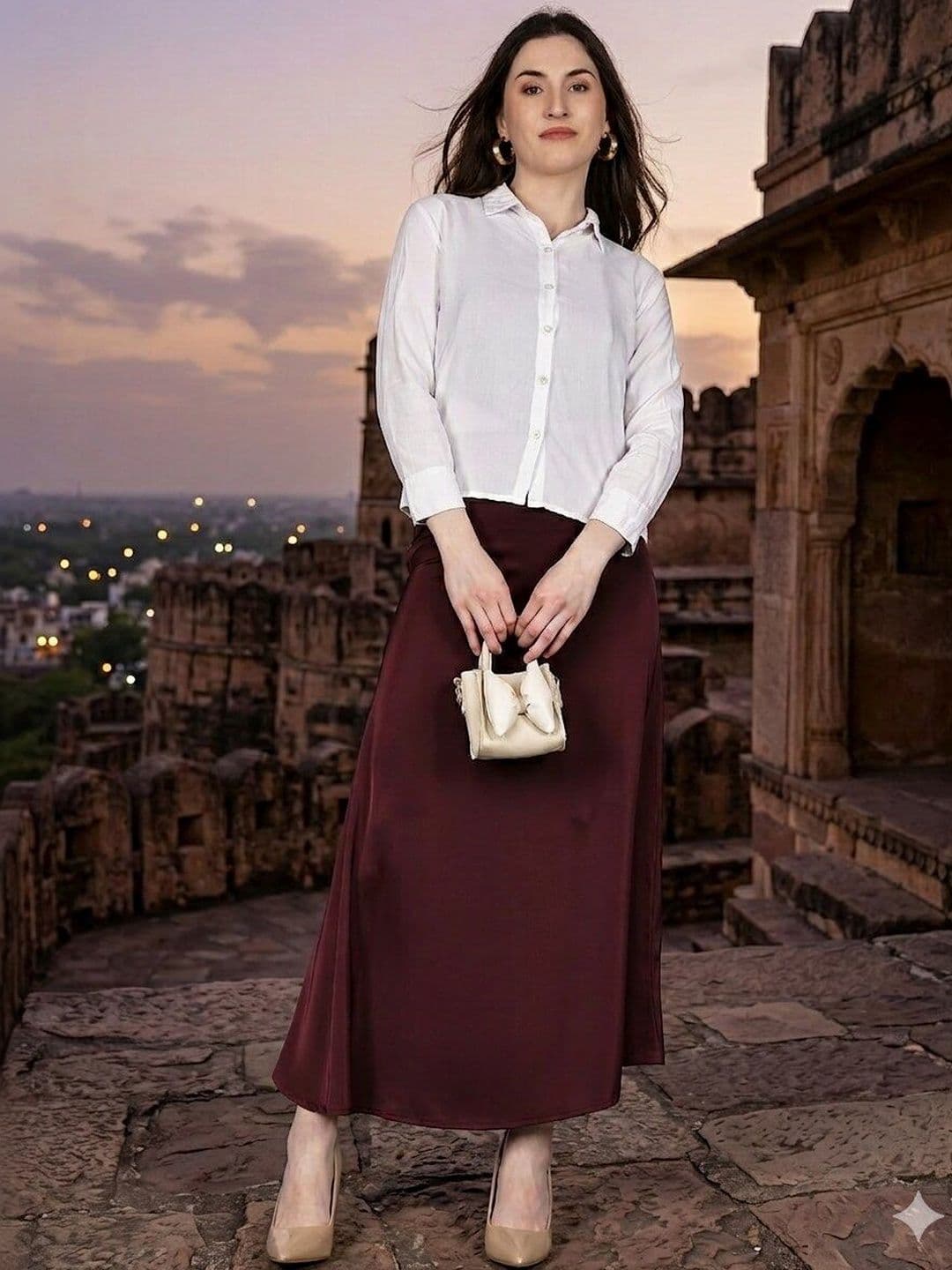 Aadvi Fashion Women Korean Maxi A-Line Skirt thumbnail 3