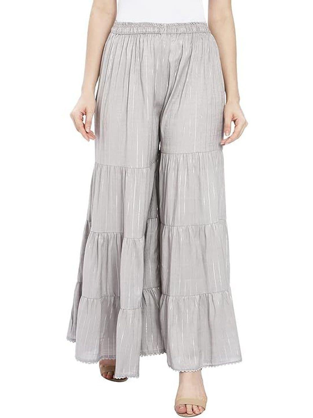 TNQ Women Printed Flared Ethnic Palazzos - view 1