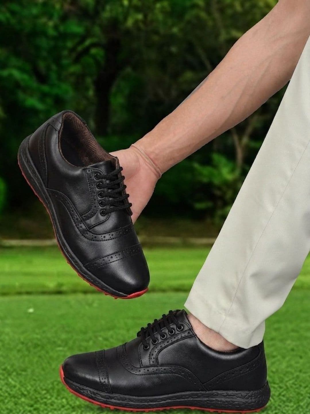 HITCARO Men Leather Golf Shoes thumbnail 6