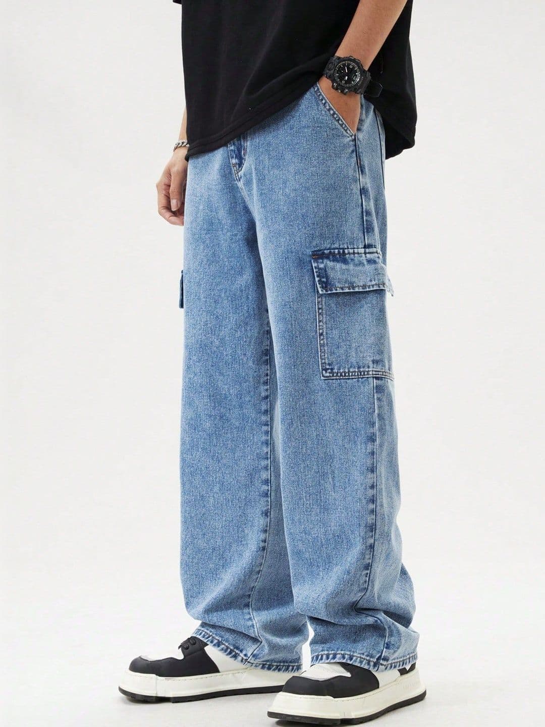R.Code by The Roadster Life Co. Men Regular Fit High-Rise Light Fade Jeans thumbnail 6