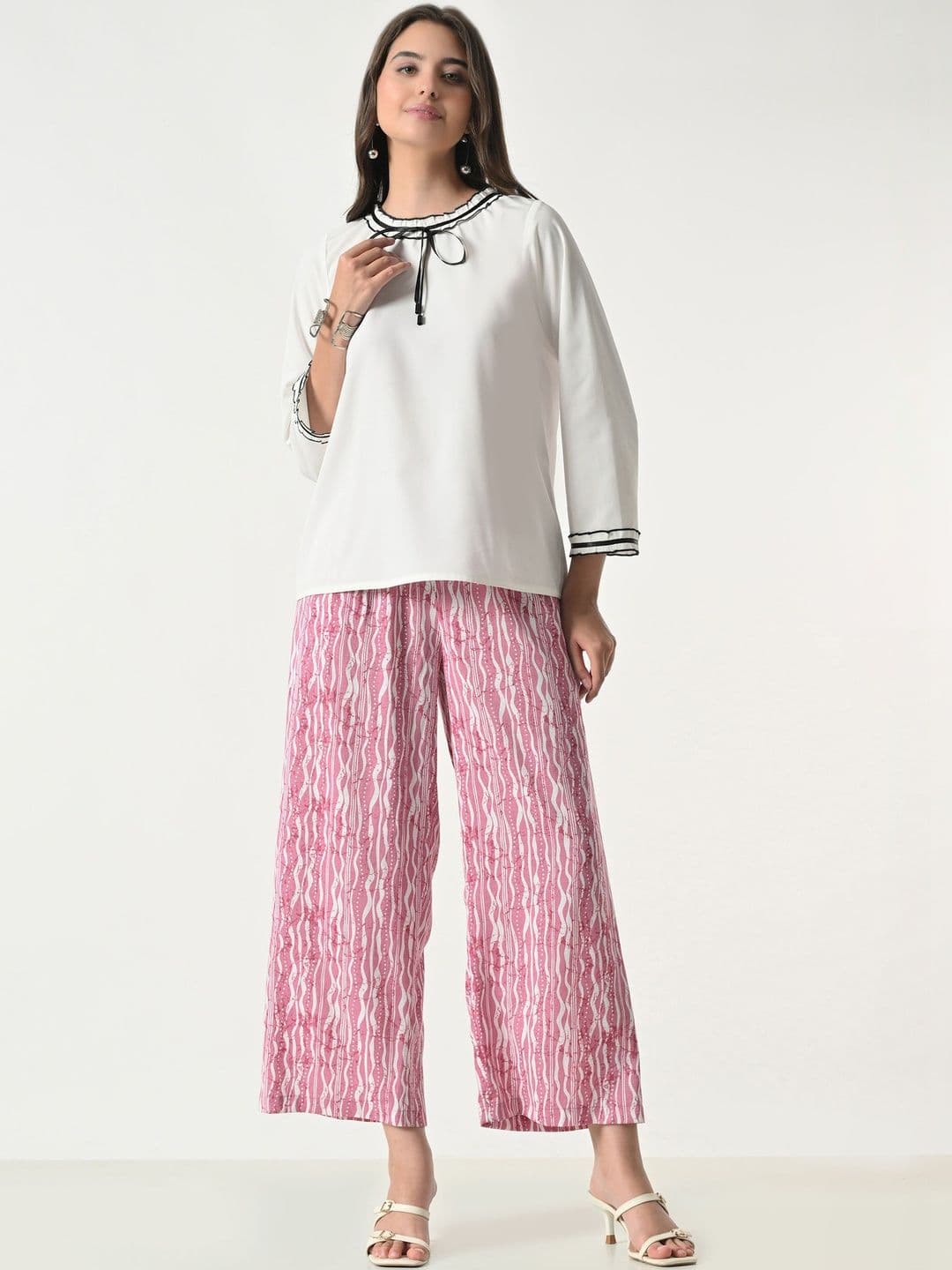 BAESD Women Printed Flared Ethnic Palazzos thumbnail 4