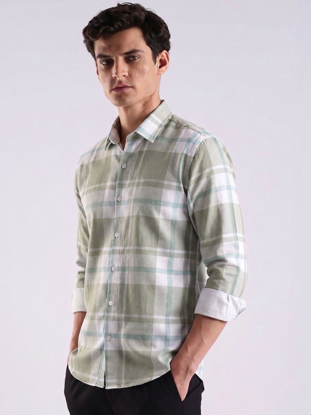 VELKYNOX Men Comfort Slim Fit Checked Casual Shirt thumbnail 6