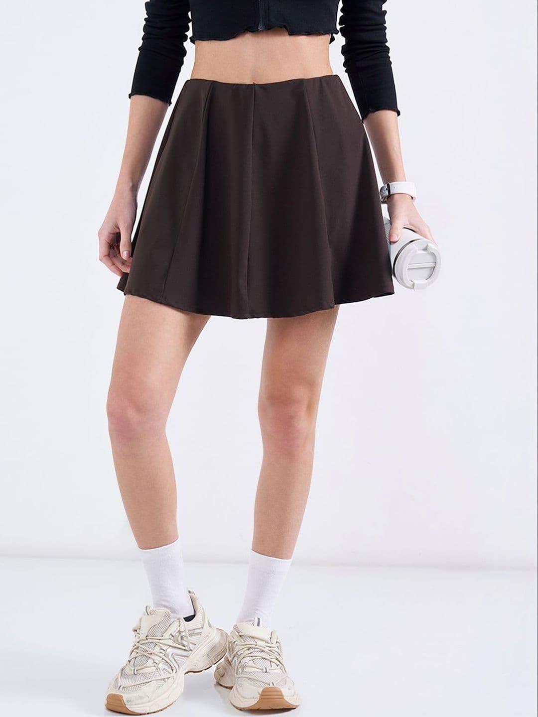 Ajile by Pantaloons Women Cotton Blend Mini Flared Skirt - view 1