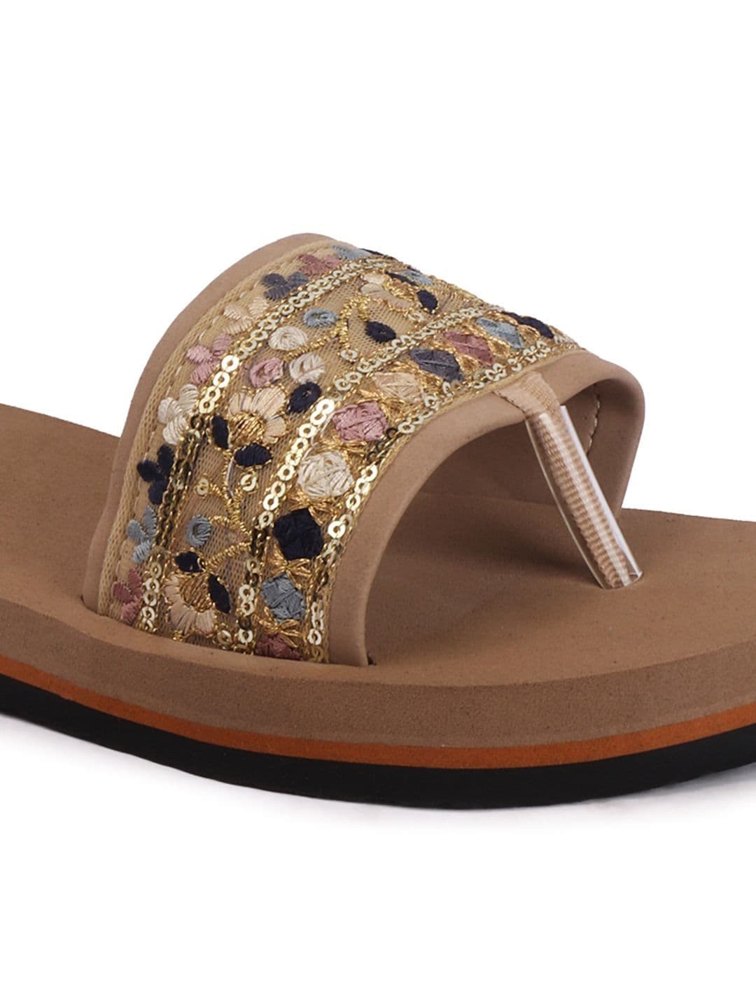 Denill Women Embellished Open Toe Flats thumbnail 4