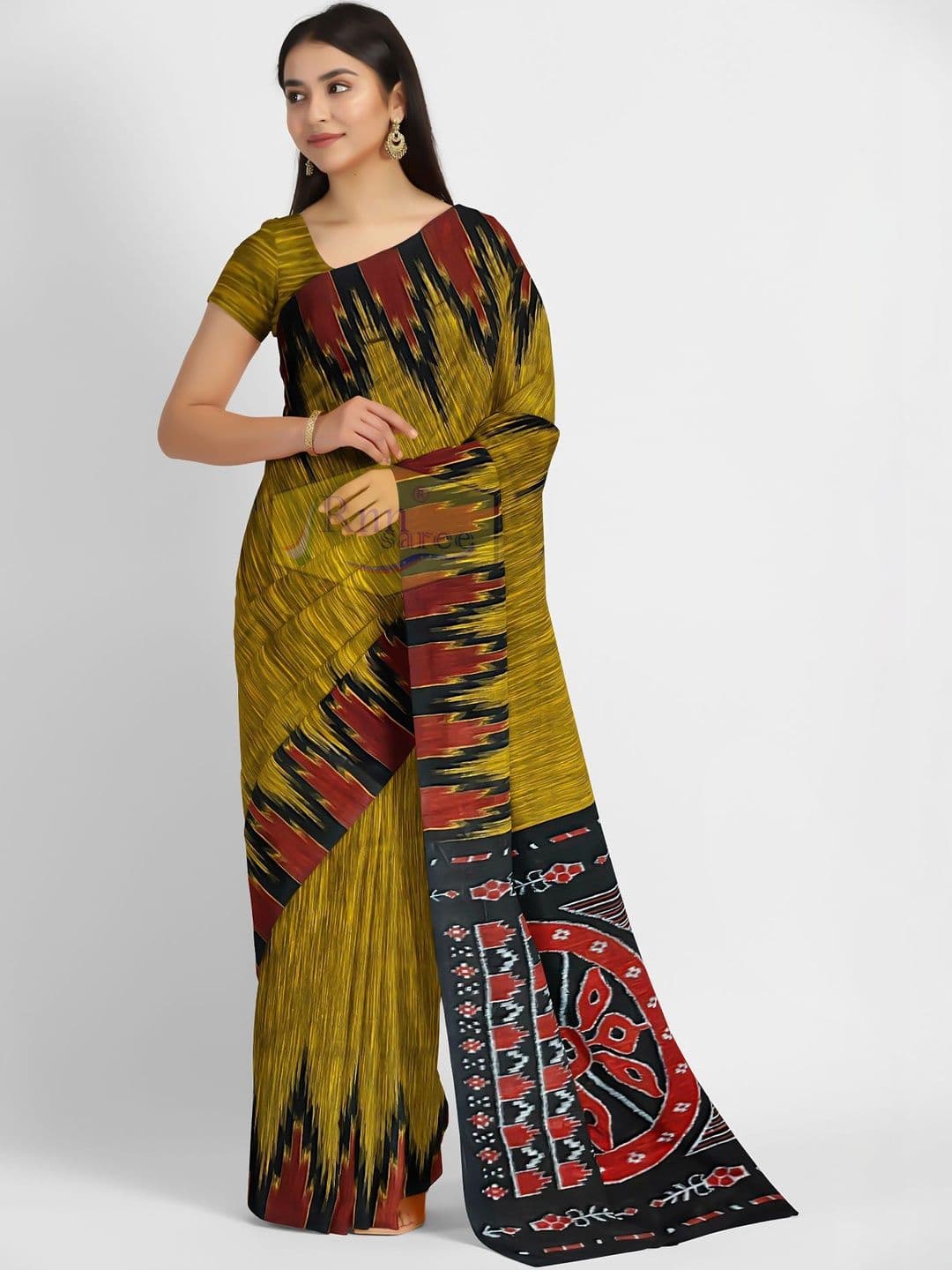 Rnn Saree Ethnic Motifs Pure Cotton Handloom Jamdani Sarees - view 1