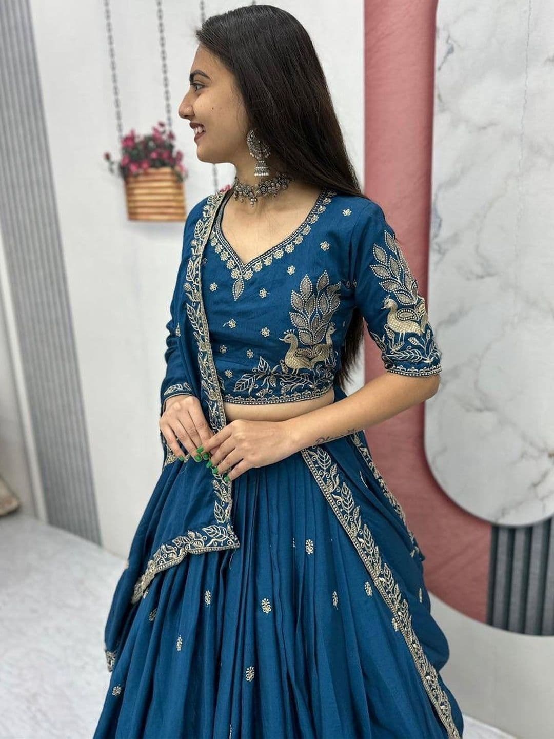 all about you Embroidered Ready to Wear Lehenga & Blouse With Dupatta thumbnail 2