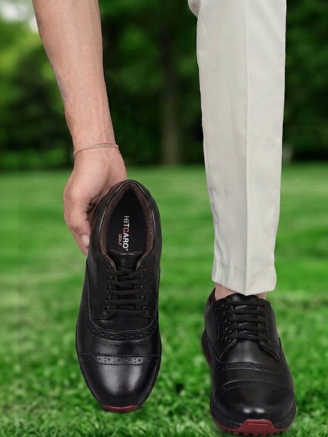 HITCARO Men Leather Golf Shoes thumbnail 5