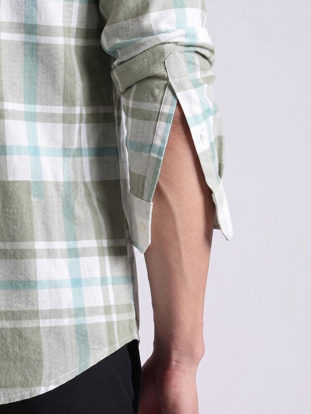 VELKYNOX Men Comfort Slim Fit Checked Casual Shirt thumbnail 5