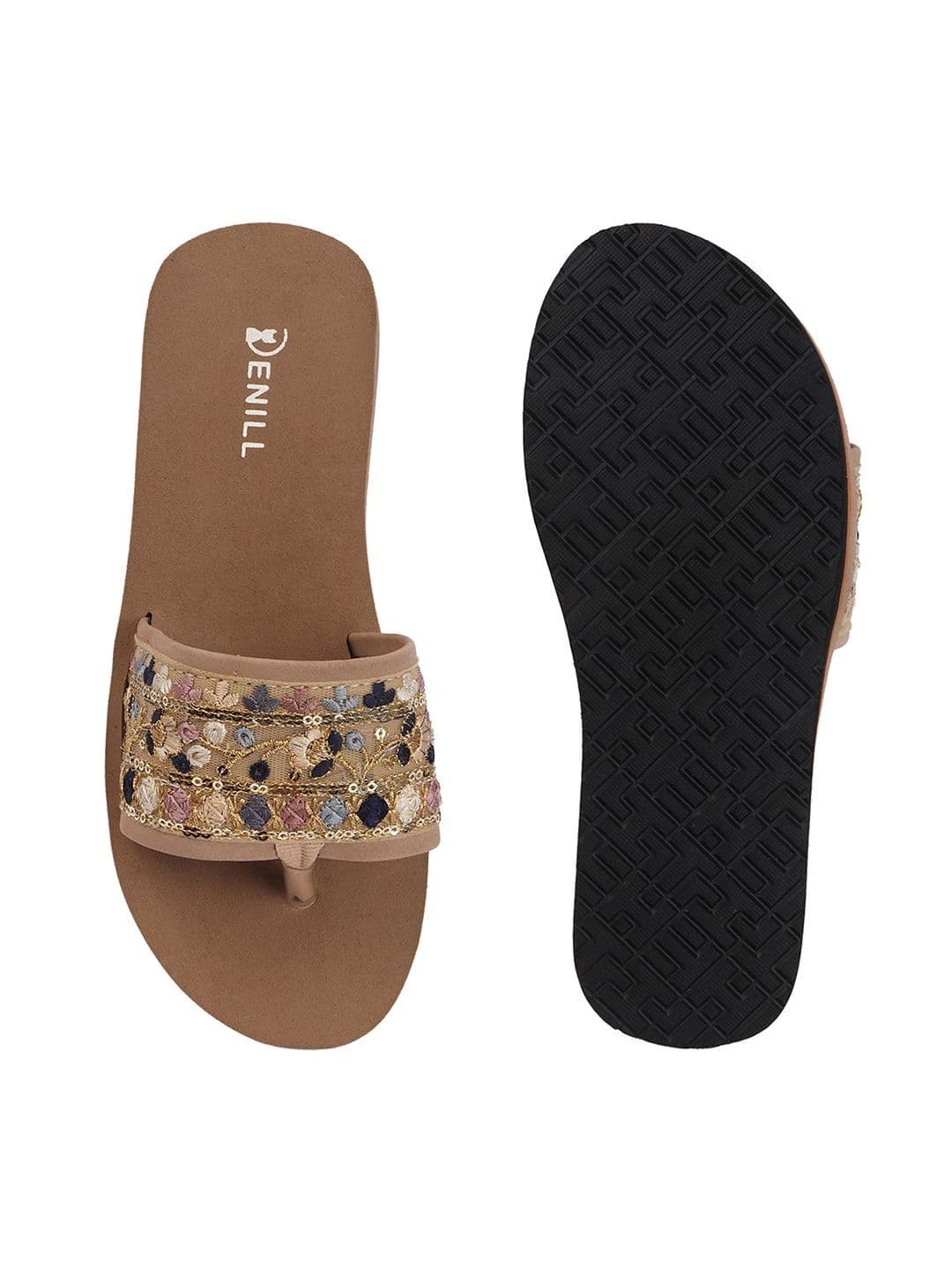 Denill Women Embellished Open Toe Flats thumbnail 6
