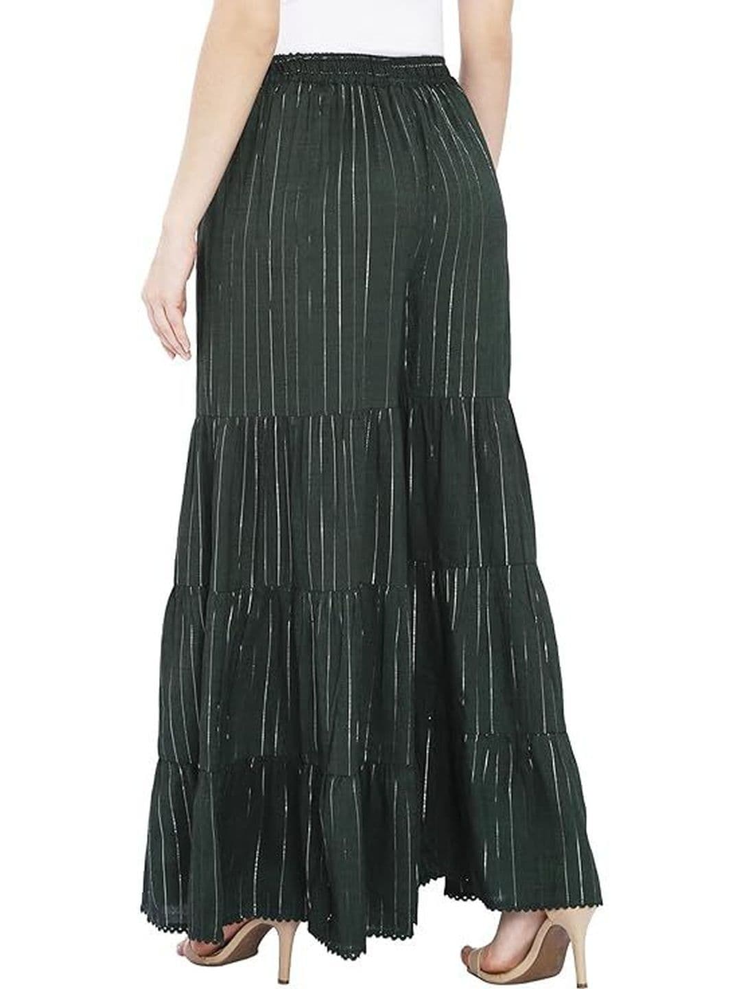 TNQ Women Striped Flared Ethnic Palazzos thumbnail 2