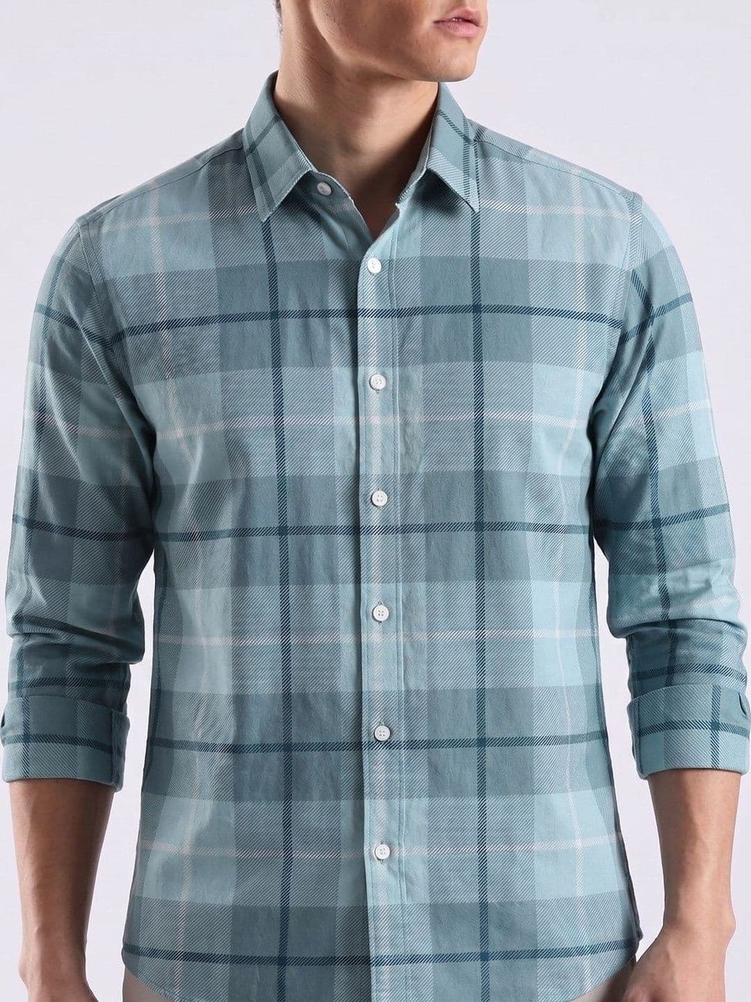 VELKYNOX Men Comfort Slim Fit Checked Casual Shirt thumbnail 7