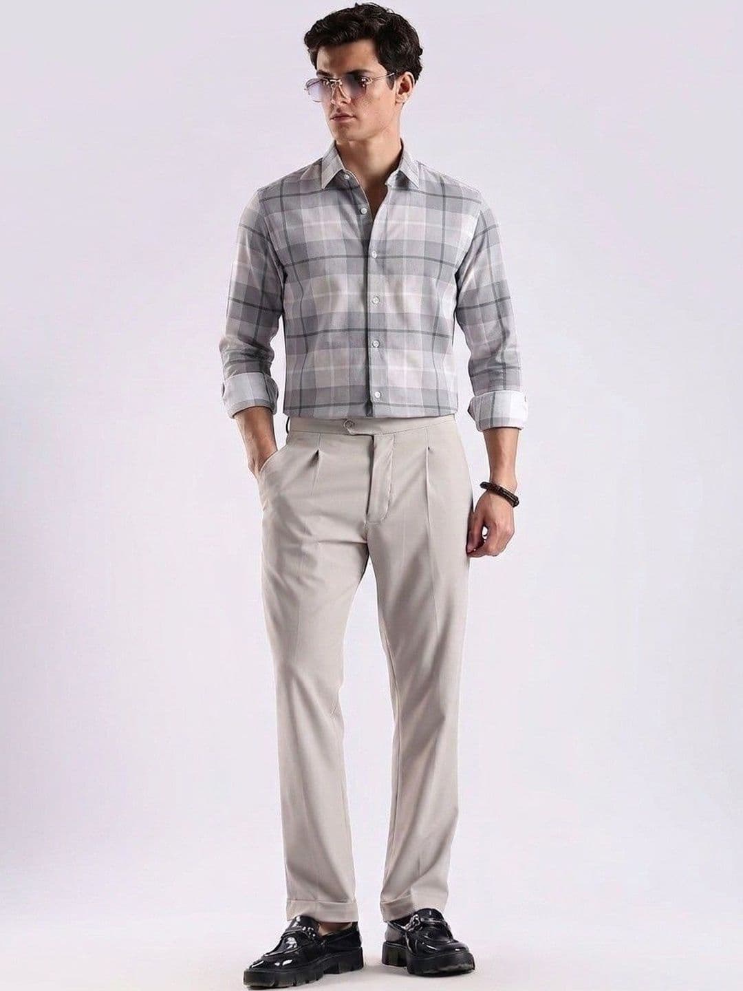 VELKYNOX Men Comfort Slim Fit Checked Casual Shirt thumbnail 2