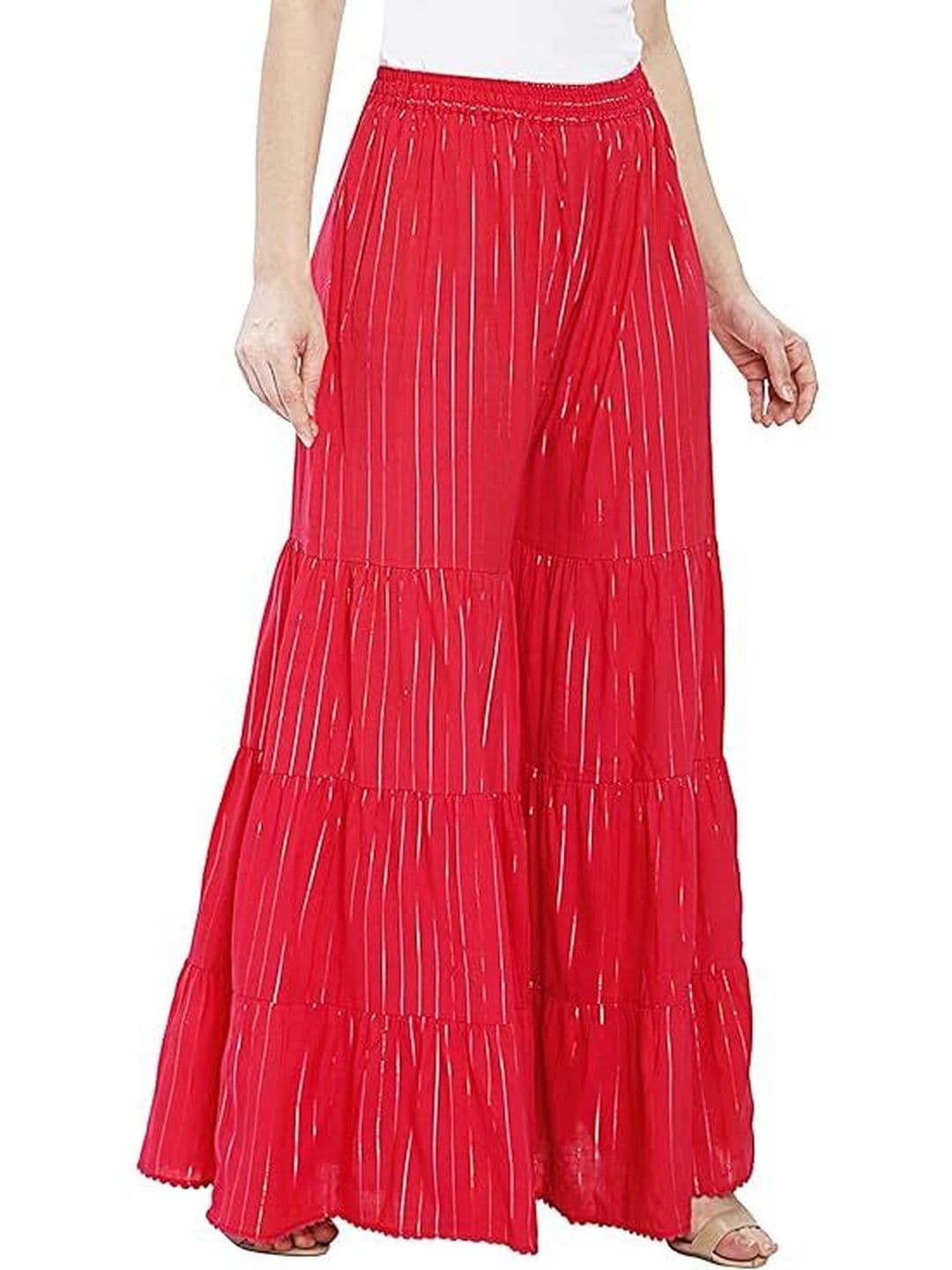 TNQ Women Printed Flared Ethnic Palazzos thumbnail 5