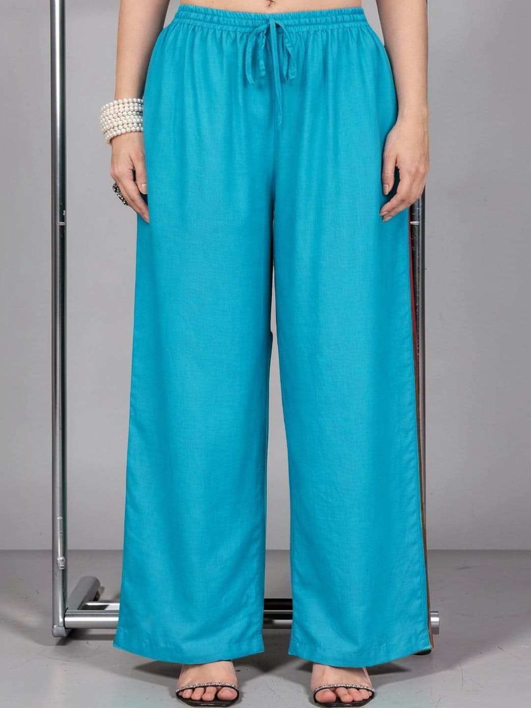 KALINI Women Solid wide leg Palazzos thumbnail 3