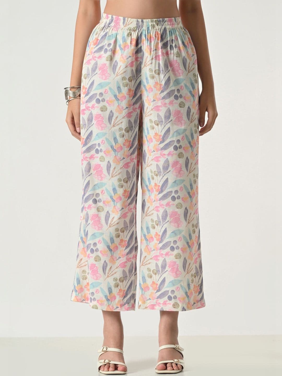 ALL WAYS YOU Women Floral Printed Flared Cropped Palazzos - view 1