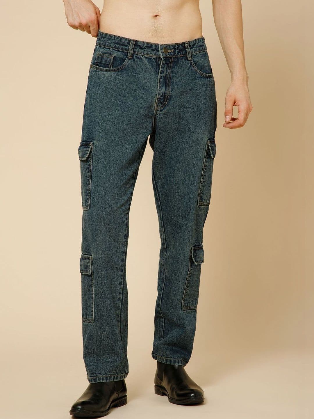 The Roadster Lifestyle Co Men Mid-Rise Straight Fit Jeans thumbnail 4