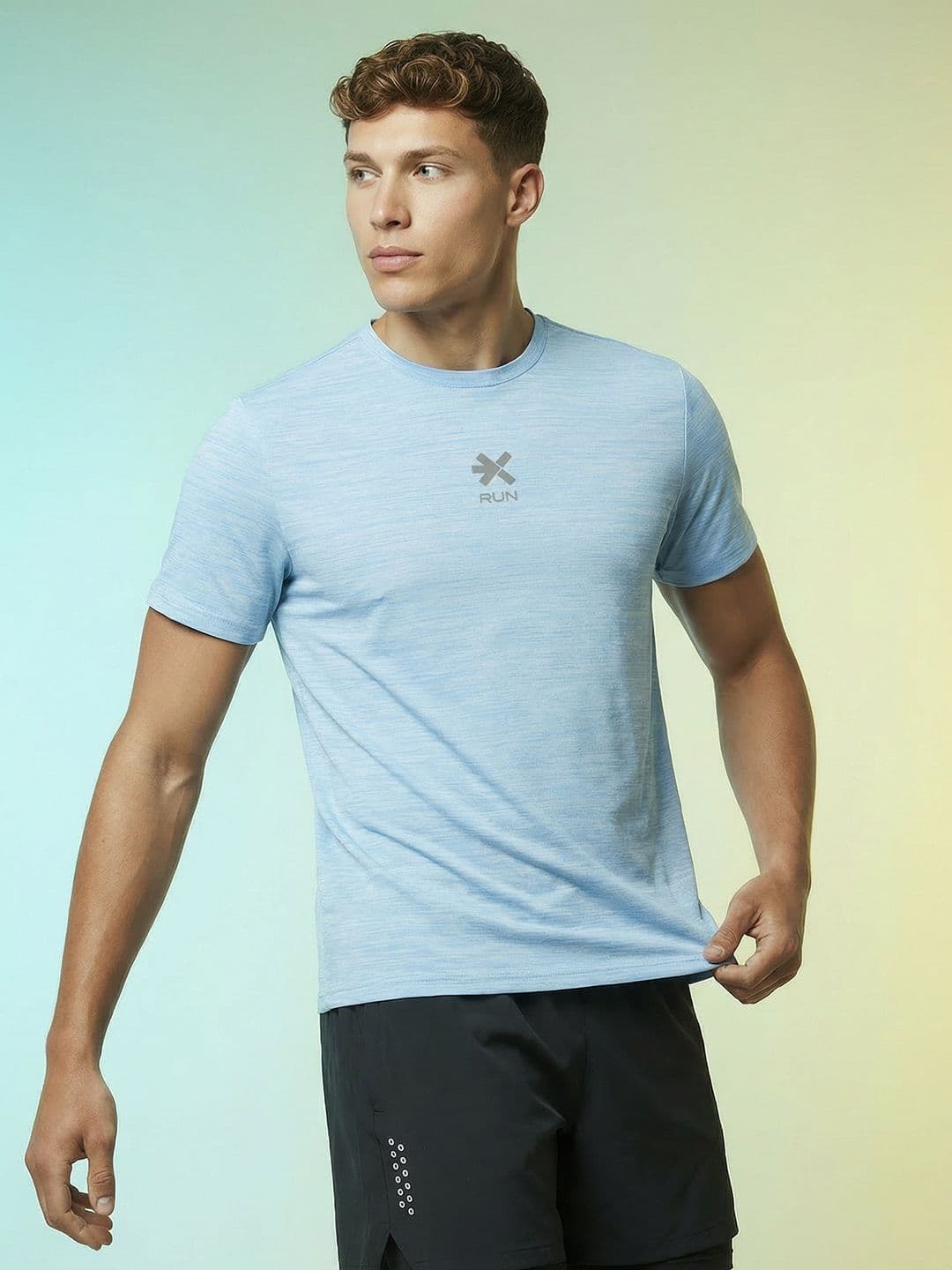HRX by Hrithik Roshan Striped Rapid-Dry Running T-shirt thumbnail 3