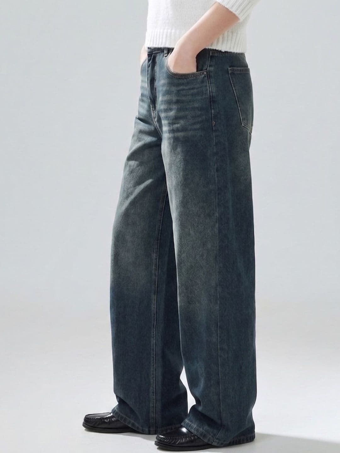 DENIMLOOK Women Wide Leg High-Rise Light Fade Jeans thumbnail 5