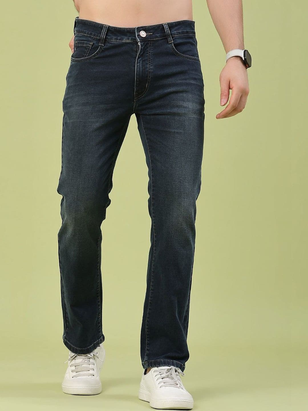 V-Mart Men Relaxed Fit Mid-Rise Light Fade Jeans - view 1