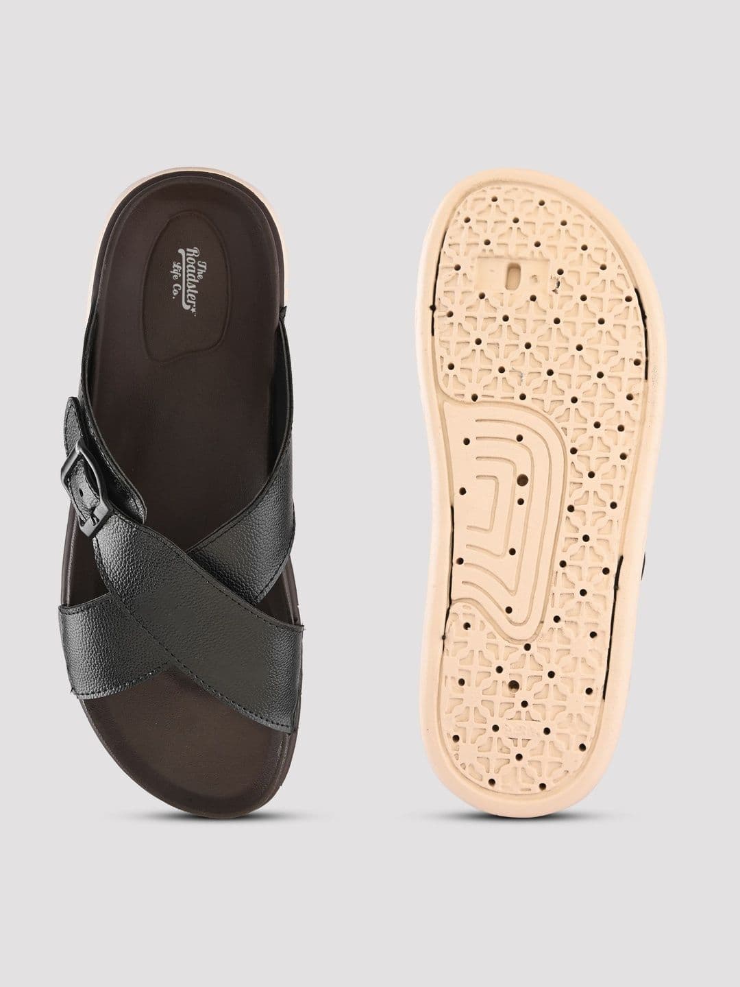 The Roadster Lifestyle Co Men Open Back Buckle Details Comfort Sandals thumbnail 5