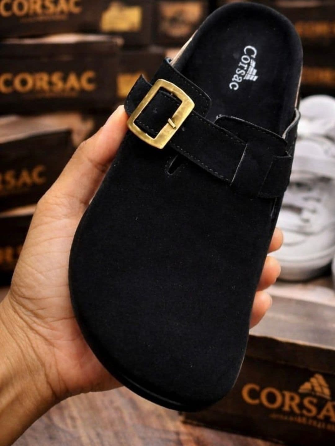Corsac Men Suede Clogs Sandals thumbnail 2