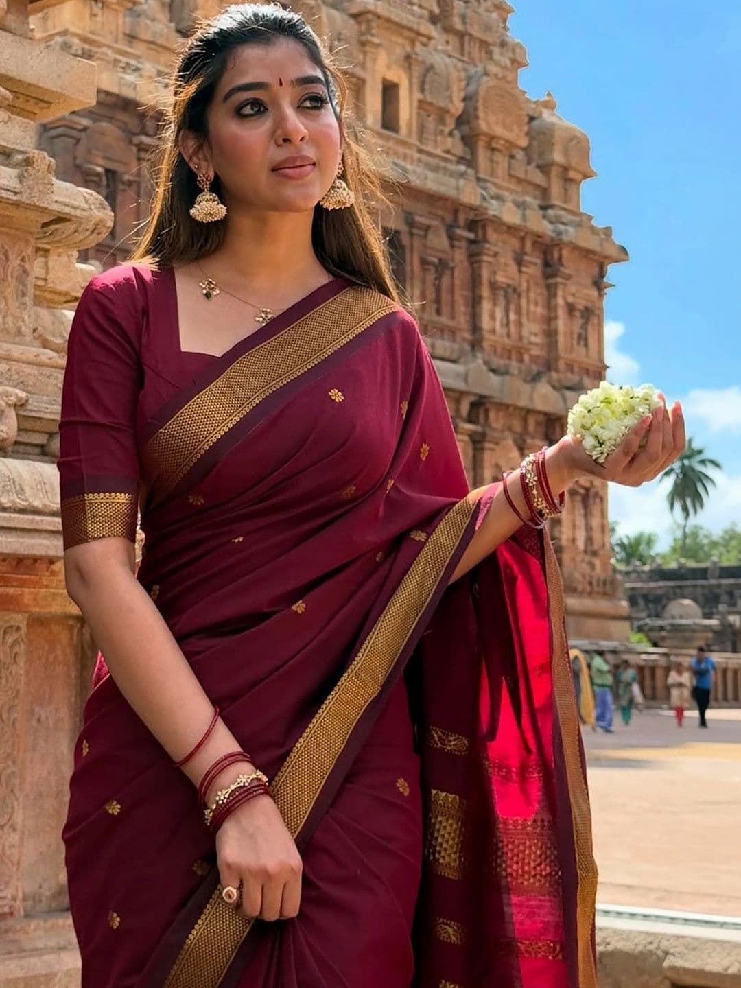 KALINI Woven Design Zari Banarasi Saree thumbnail 4