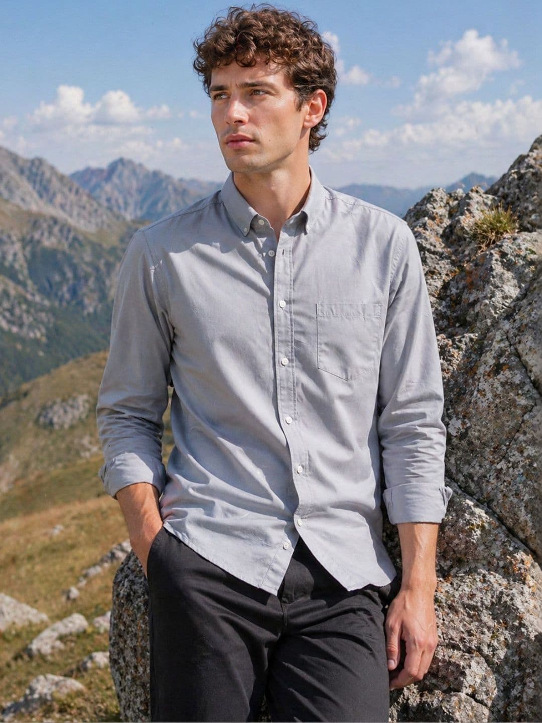 The Roadster Lifestyle Co Cotton Spread Collar Full Sleeves Shirt thumbnail 6
