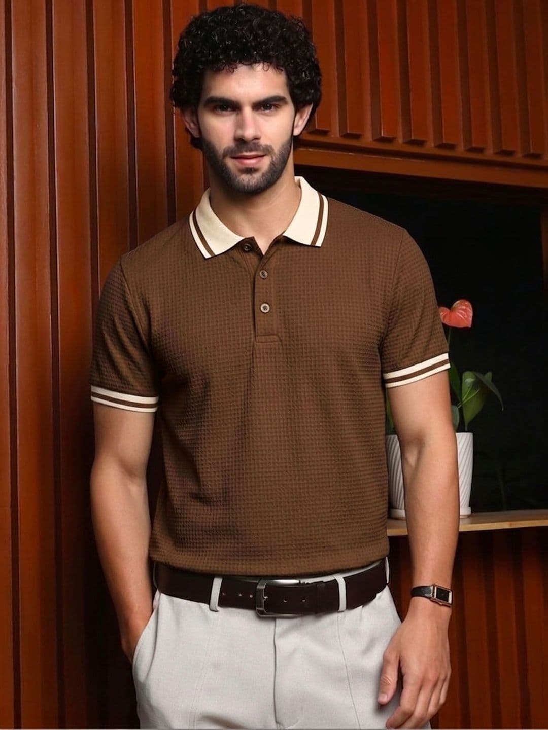 THE BEETEL HOUSE Men Polo Collar T-shirt - view 1