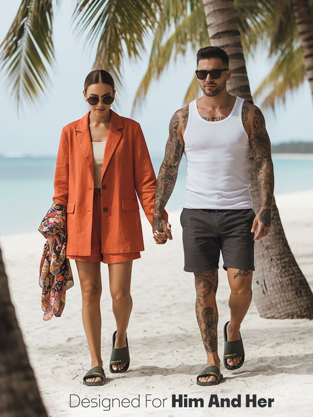 Trekiva Men Olive Fabric Sliders thumbnail 2