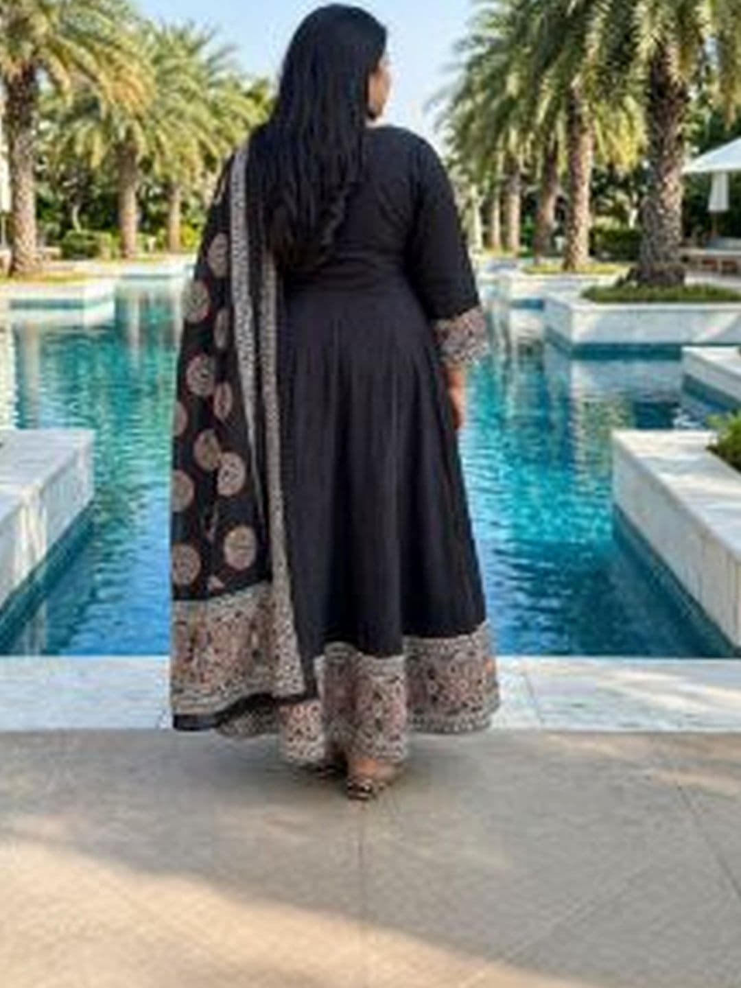KALINI Women Ethnic Motifs Printed Empire Pure Cotton Kurta with Trousers & With Dupatta thumbnail 3