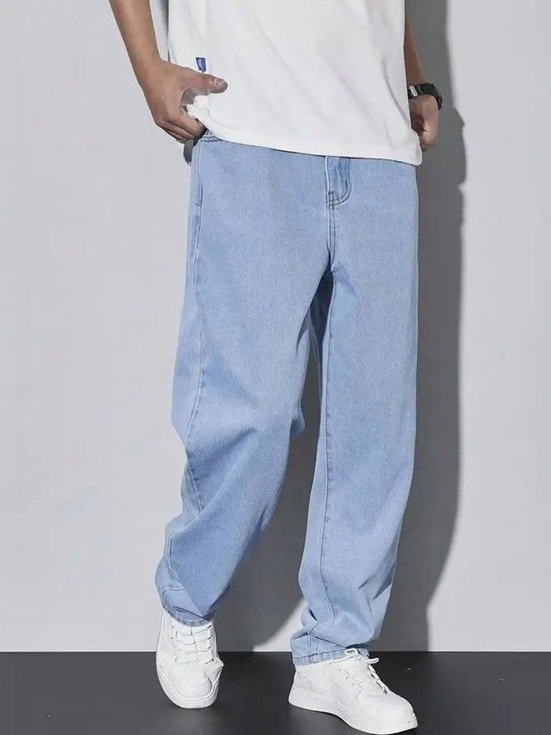 CLYVER Men Straight Fit Mid-Rise Light Fade Jeans thumbnail 4