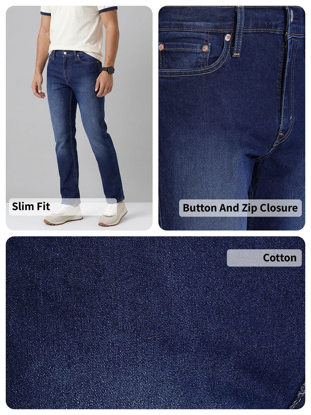 Levis Men 511 Slim Fit Stretchable Jeans thumbnail 2
