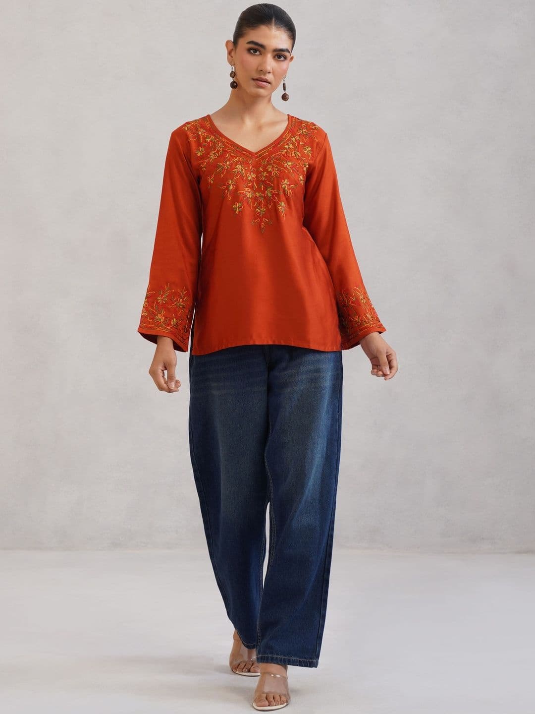 colorkosh Ethnic Motifs Embroidered Thread Work Kurta thumbnail 2
