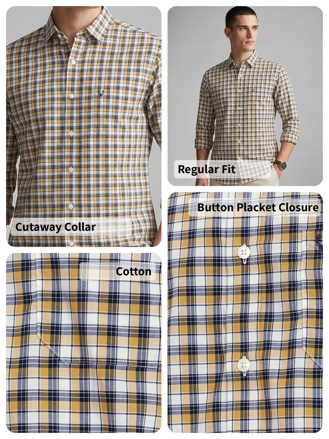 Allen Solly Sports Fit Checked Pure Cotton Casual Shirt thumbnail 5