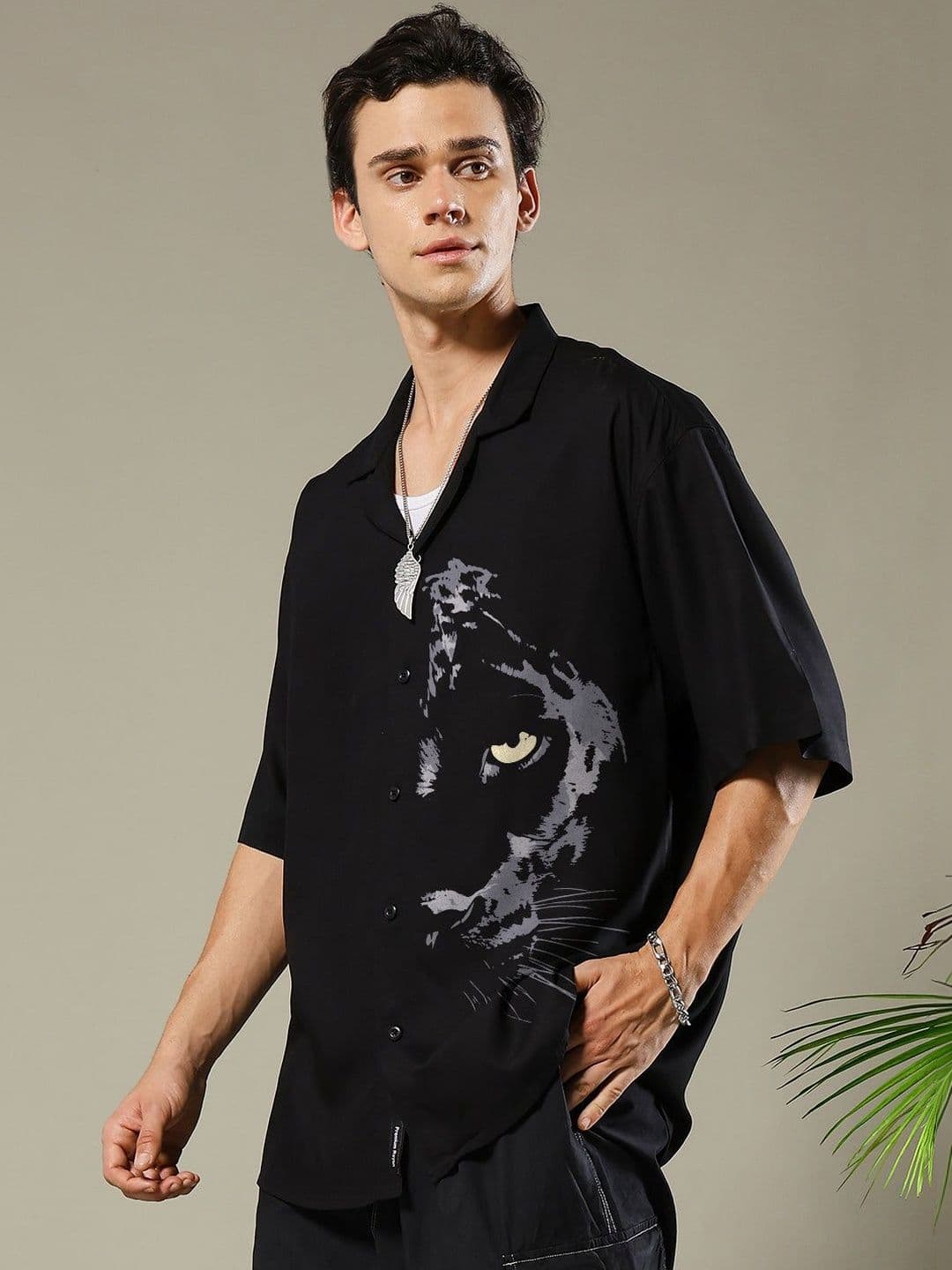 PRONK Men Original Animal Printed Casual Shirt thumbnail 4