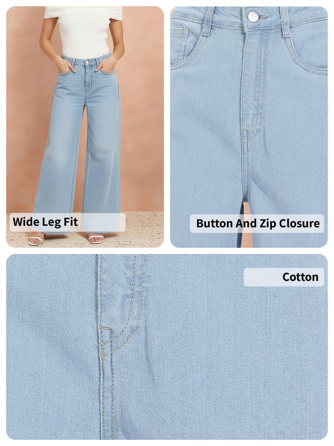 all about you Woman Wide Leg Stretchable Jeans thumbnail 4