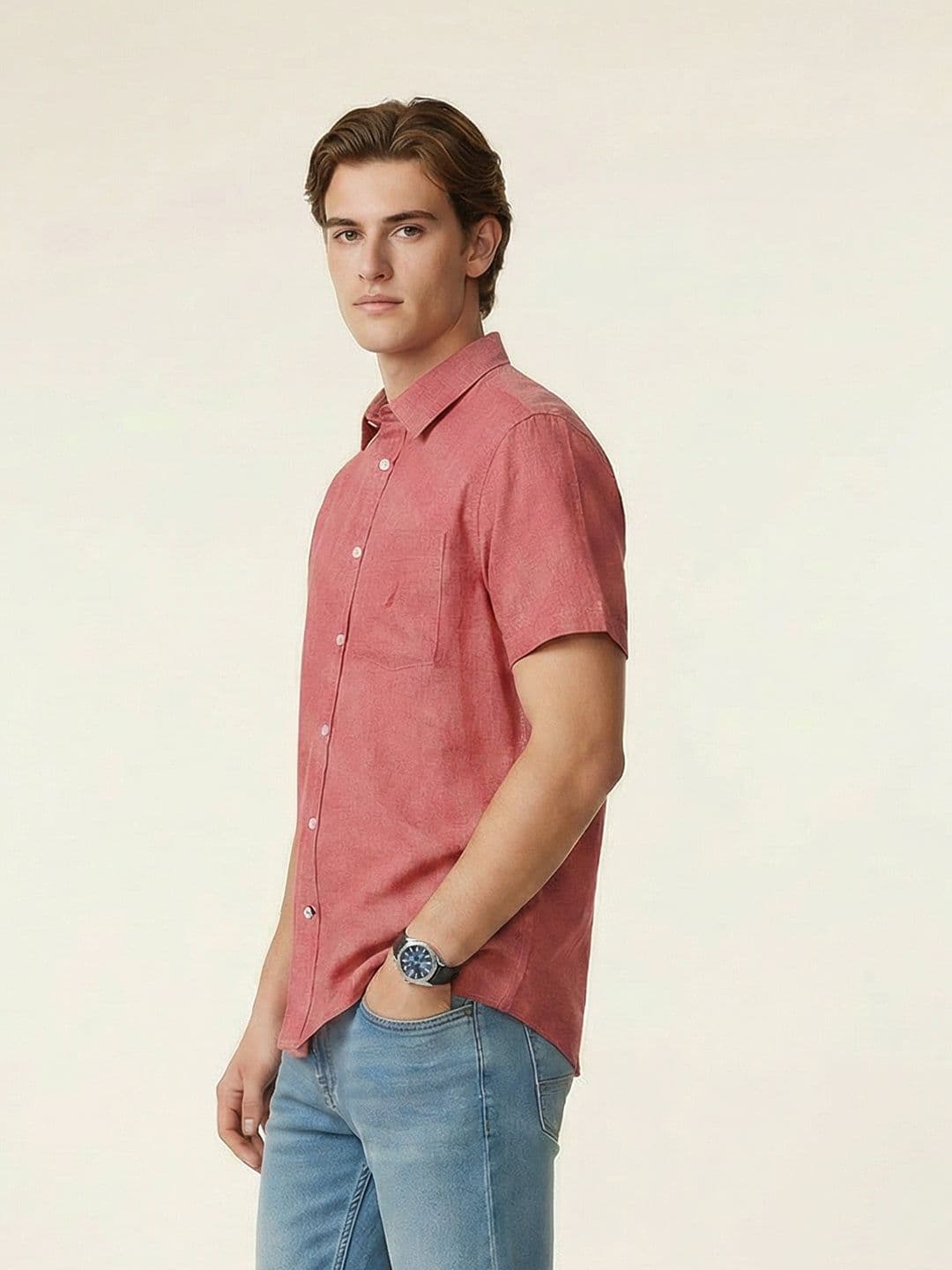 Nautica Slim Fit Spread Collar Casual Shirt thumbnail 4