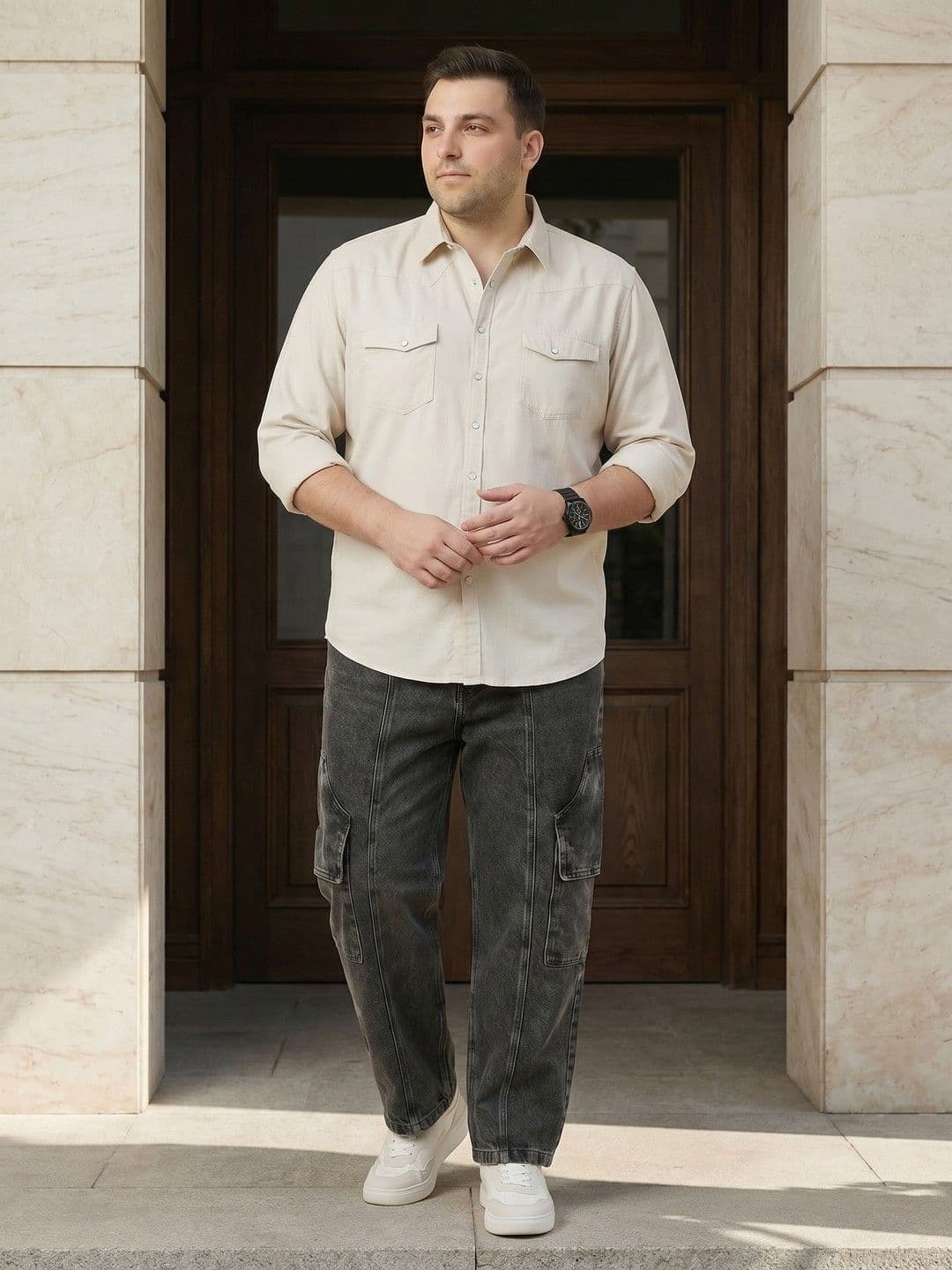 Sztori Plus Size Pure Cotton Casual Shirt - view 1