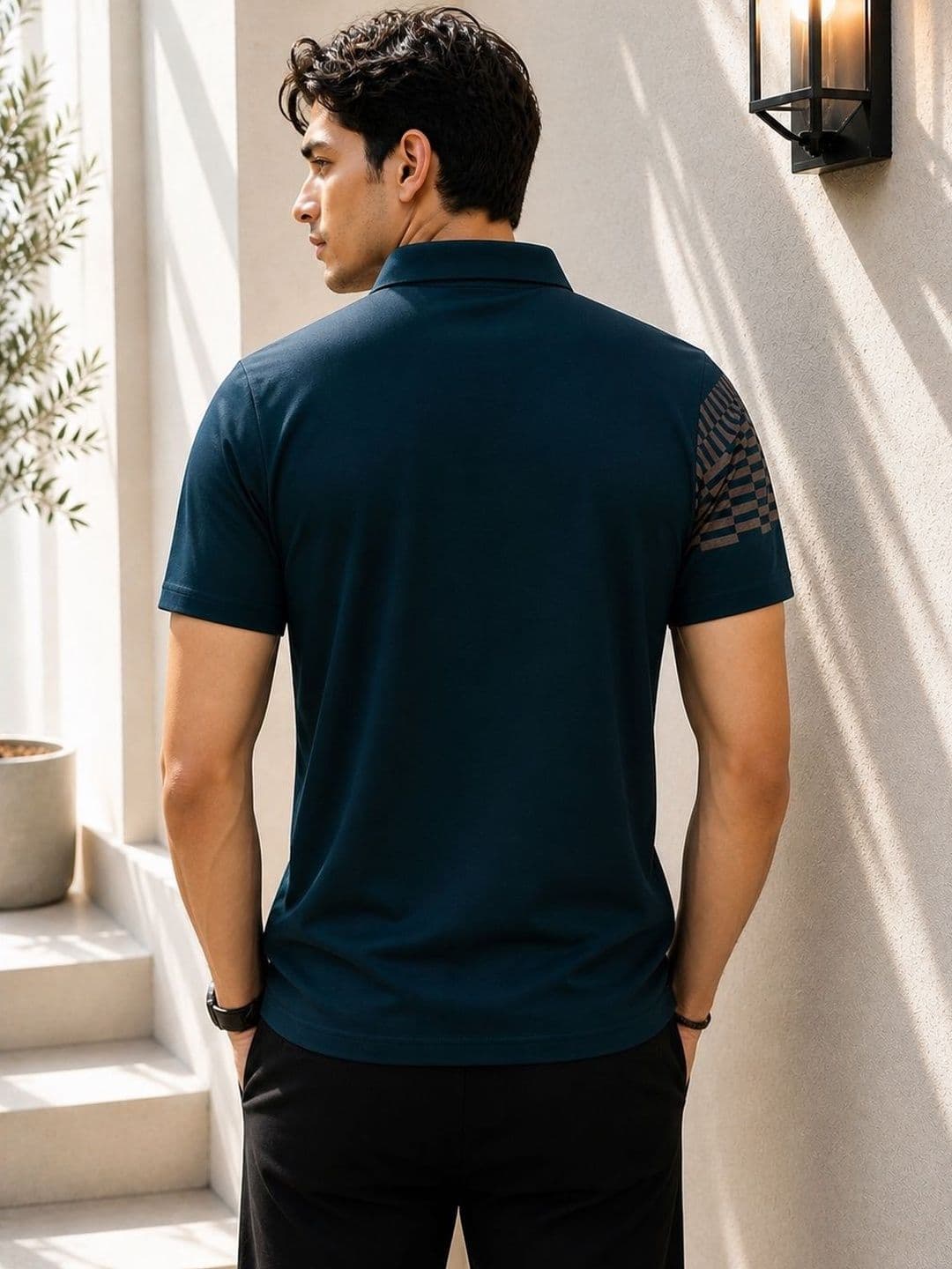 TAZO Men Colourblocked Polo Collar T-shirt thumbnail 4