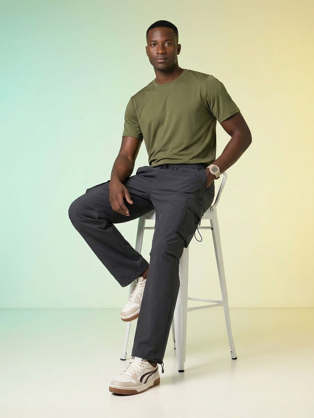HRX by Hrithik Roshan Men Rapid-Dry Relaxed Fit Lifestyle Track Pants thumbnail 7
