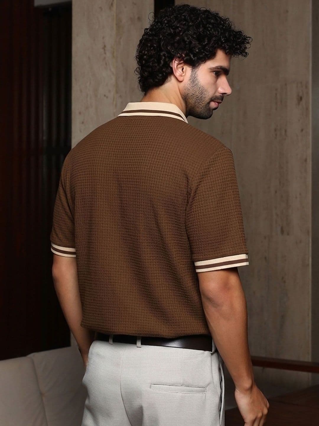 THE BEETEL HOUSE Men Polo Collar T-shirt thumbnail 5