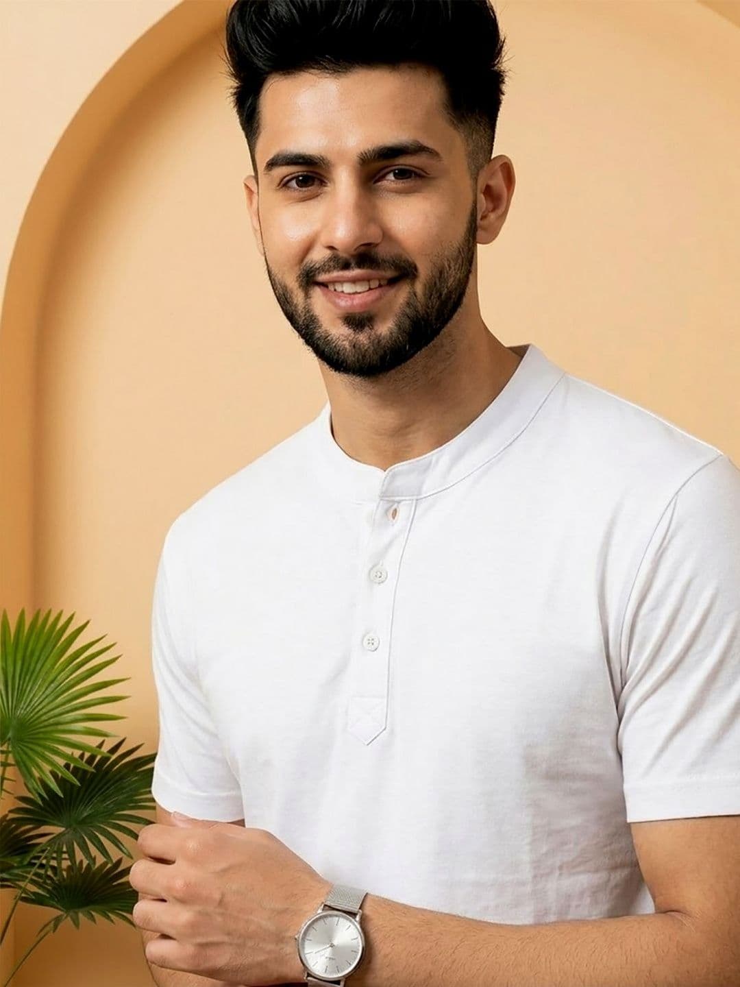 UNIBERRY JEANS Men Henley Neck T-shirt thumbnail 3