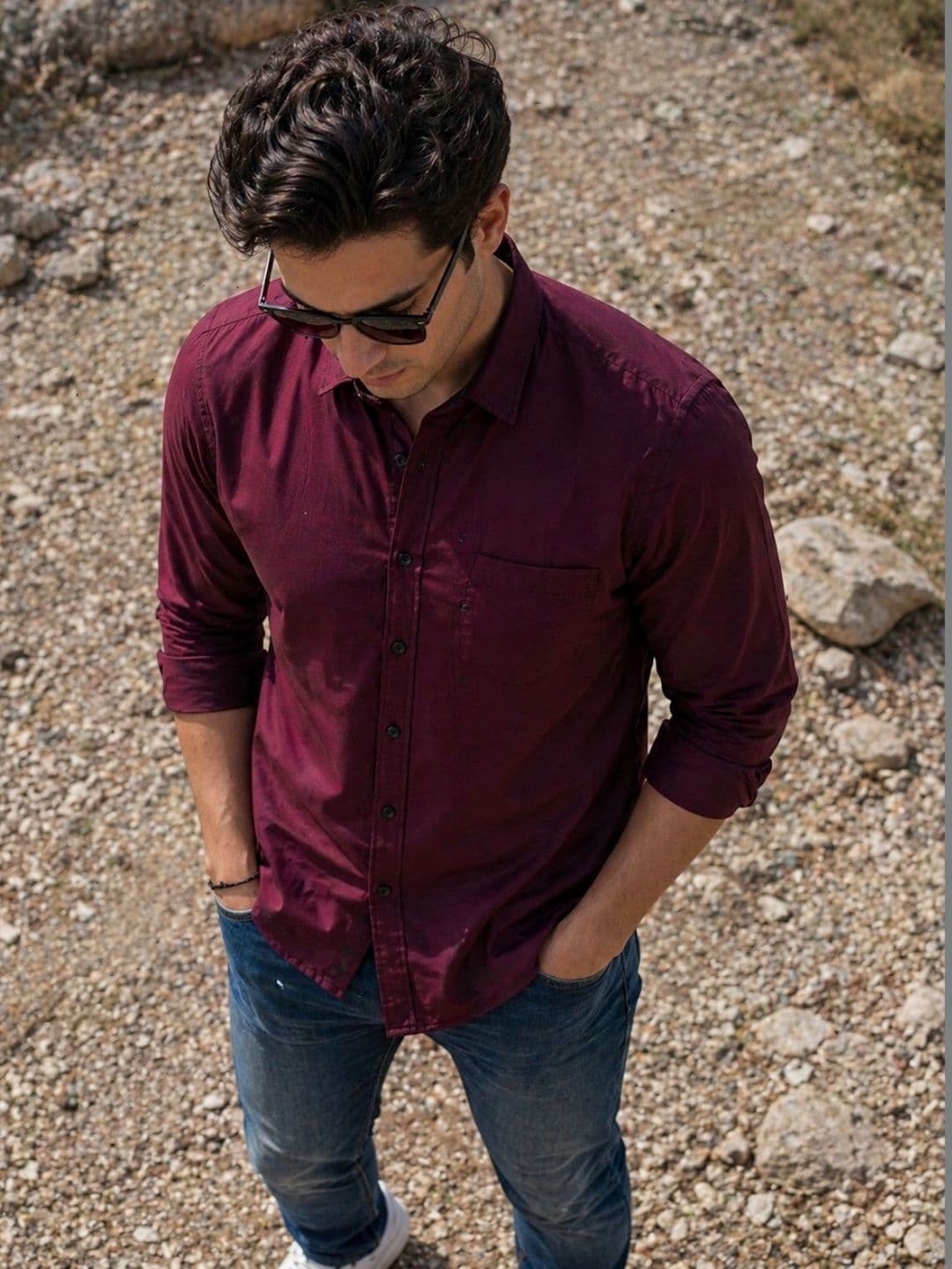 The Roadster Lifestyle Co Cotton Spread Collar Full Sleeves Shirt thumbnail 7