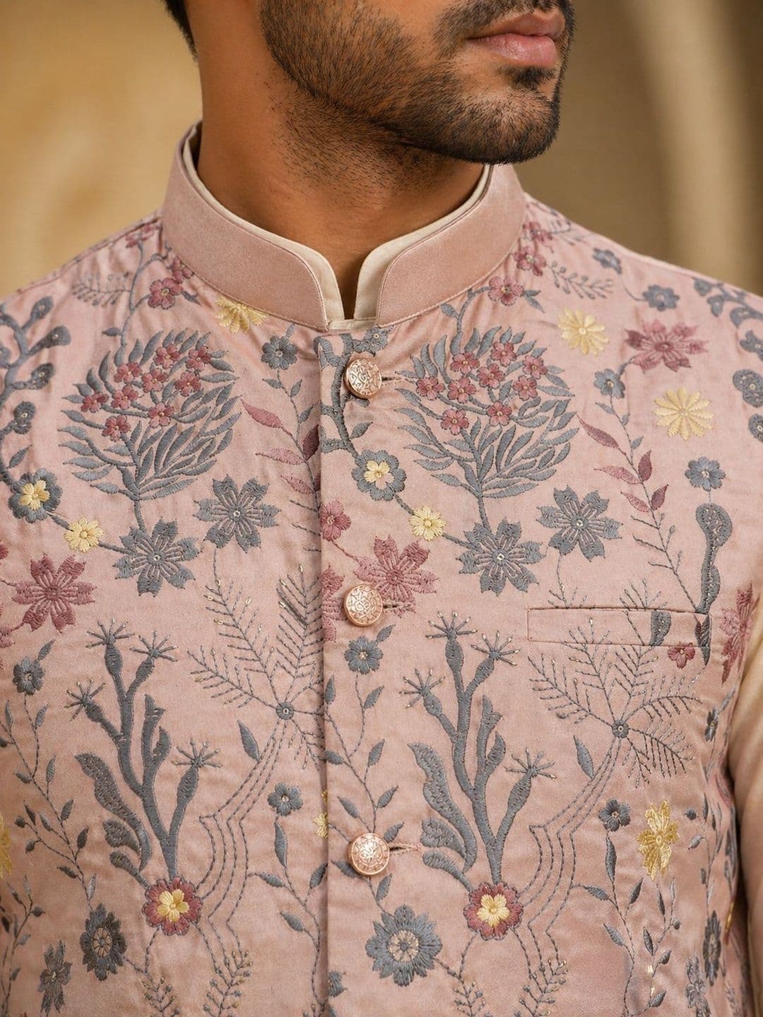 Jompers Printed Satin Nehru Jackets thumbnail 5
