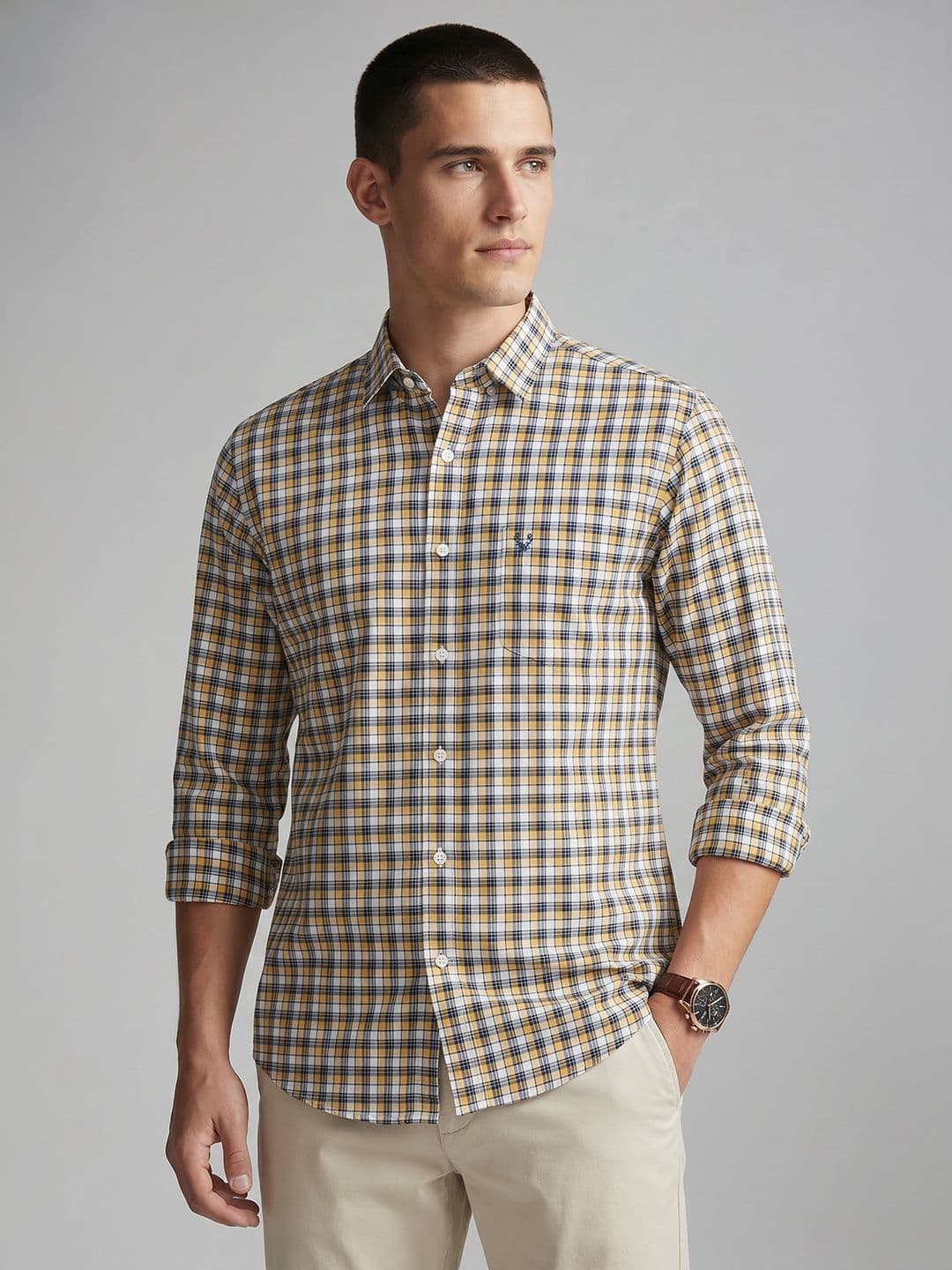 Allen Solly Sports Fit Checked Pure Cotton Casual Shirt - view 1