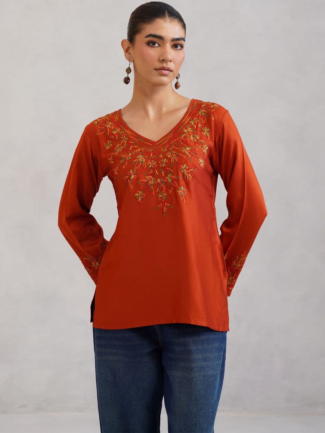 colorkosh Ethnic Motifs Embroidered Thread Work Kurta thumbnail 4