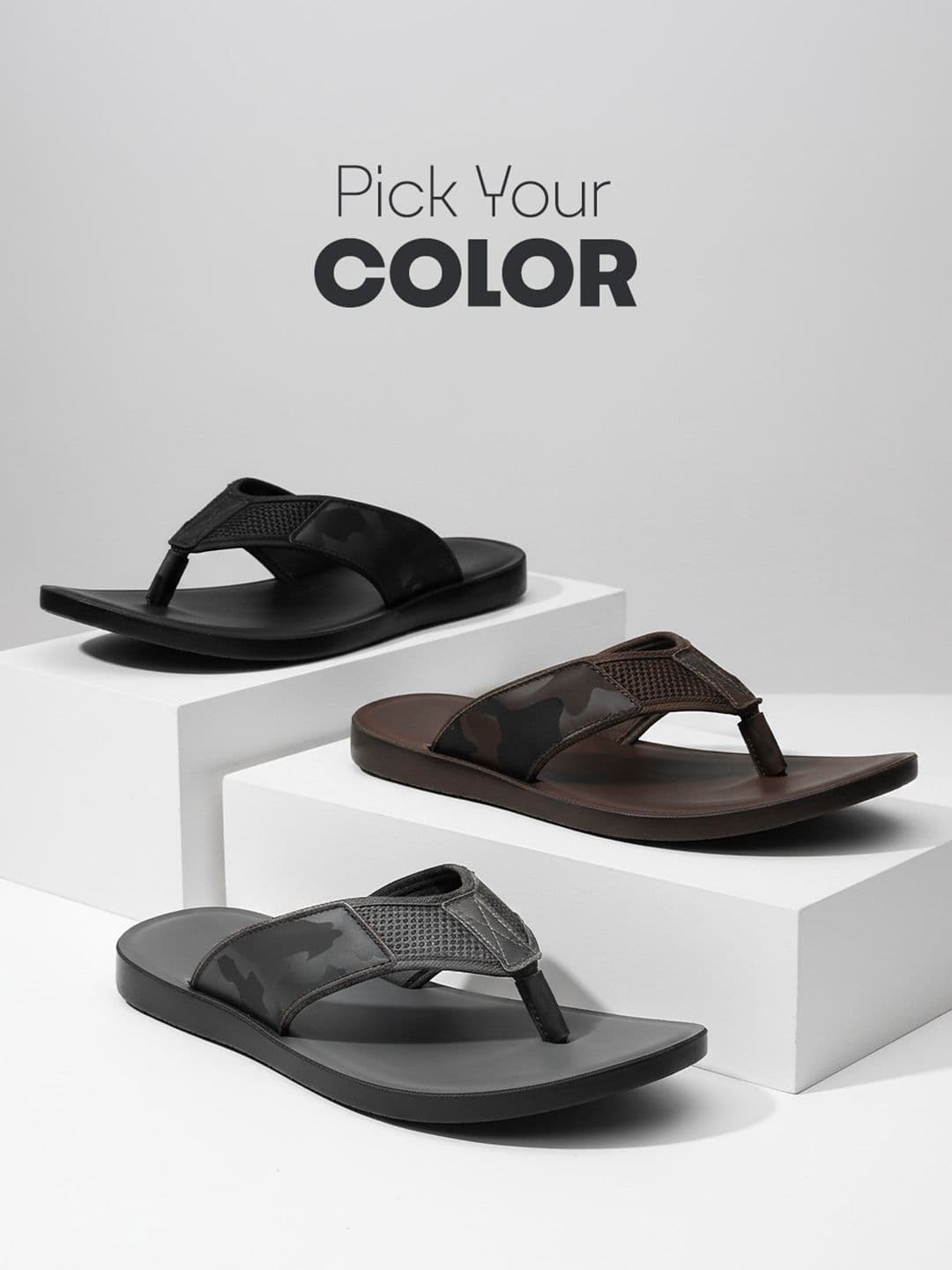 Trekiva Men Printed Thong Flip-Flops thumbnail 4